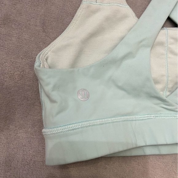 Lululemon Time To Sweat Sports Bra Aquamarine 3188 - Picture 7 of 9